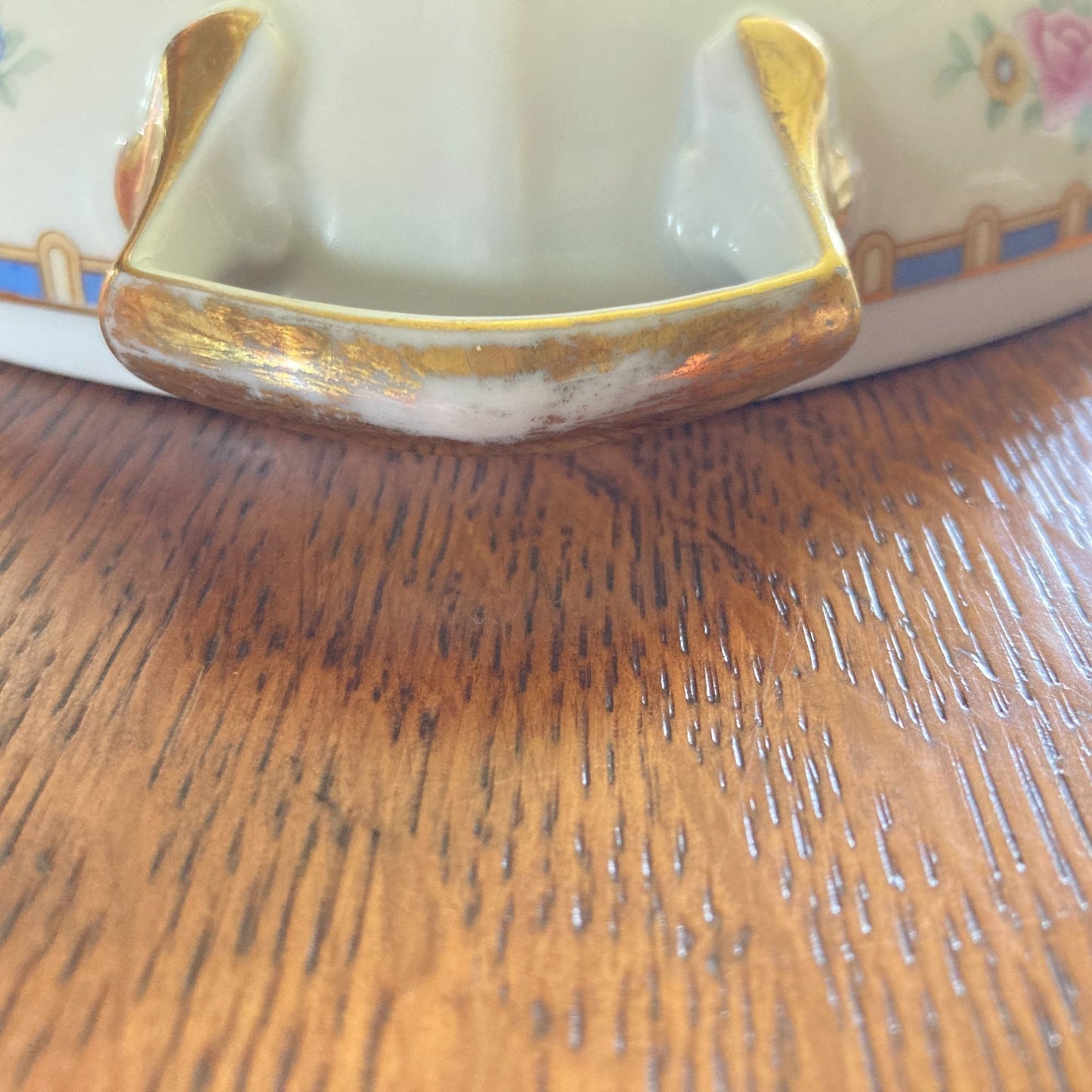 Vintage MZ Altrohlau CMR Lidded Tureen & Matching Tray Floral Design Gold Trim Porcelain Czechoslovakia