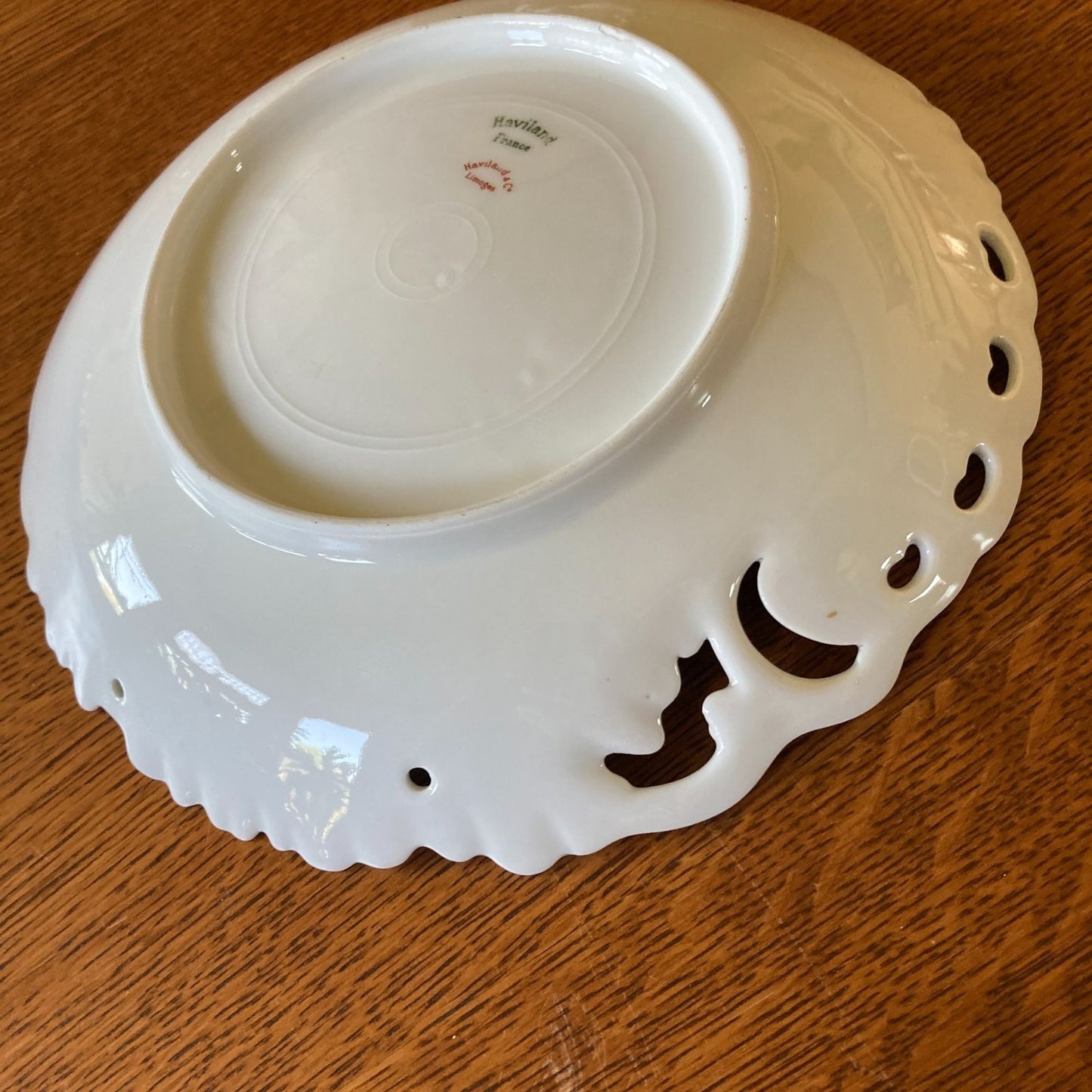 Haviland Limoges France Porcelain Bowl With Floral Design & Gold Accents