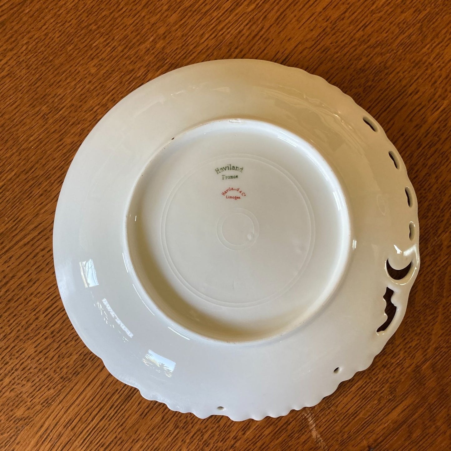Haviland Limoges France Porcelain Bowl With Floral Design & Gold Accents