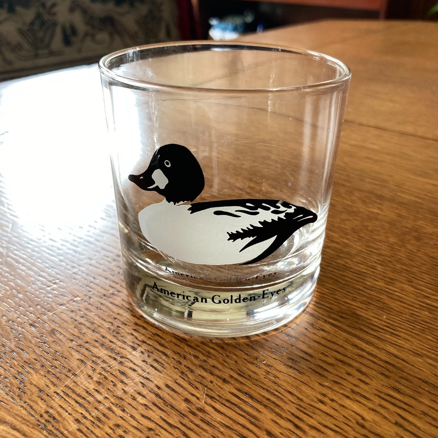 Federal Glass Duck Decoy Lowball 3 Glasses Vintage Barware Sportsman Cabin Lodge