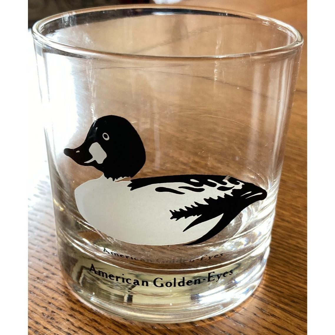 Federal Glass Duck Decoy Lowball 3 Glasses Vintage Barware Sportsman Cabin Lodge