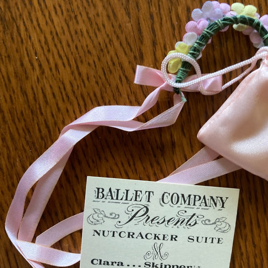 Mattel Skipper Nutcracker Suite Sign Head Piece Satin Bag Vintage Doll Collector