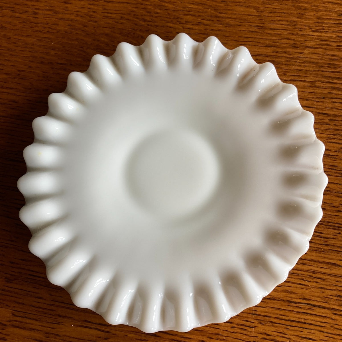Fenton Hobnail White Milk Glass Jam Jar Set 4-Piece with Ladle & Underplate 1950s-1960s