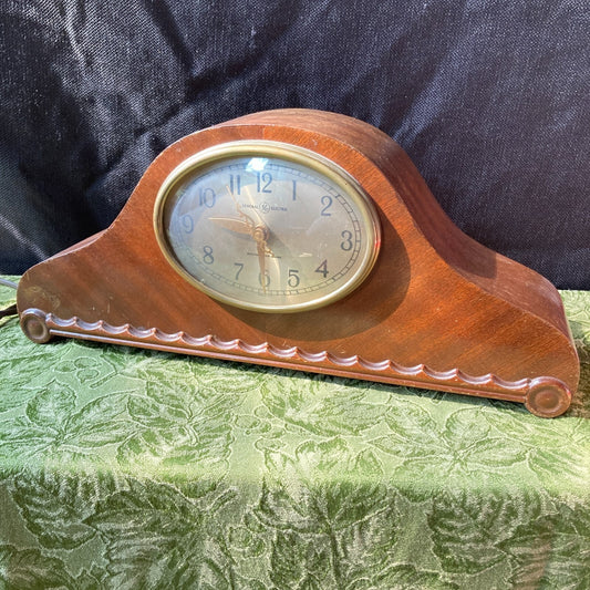 GE Vintage Mantle Clock General Electric Westminster Chime 416 Art Deco Works