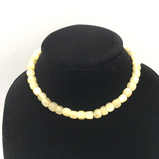 Antique Mother of Pearl Choker Necklace 1920s Various Sizes 44 MOP Bead Handmade
