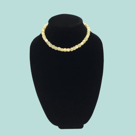 Antique Mother of Pearl Choker Necklace 1920s Various Sizes 44 MOP Bead Handmade