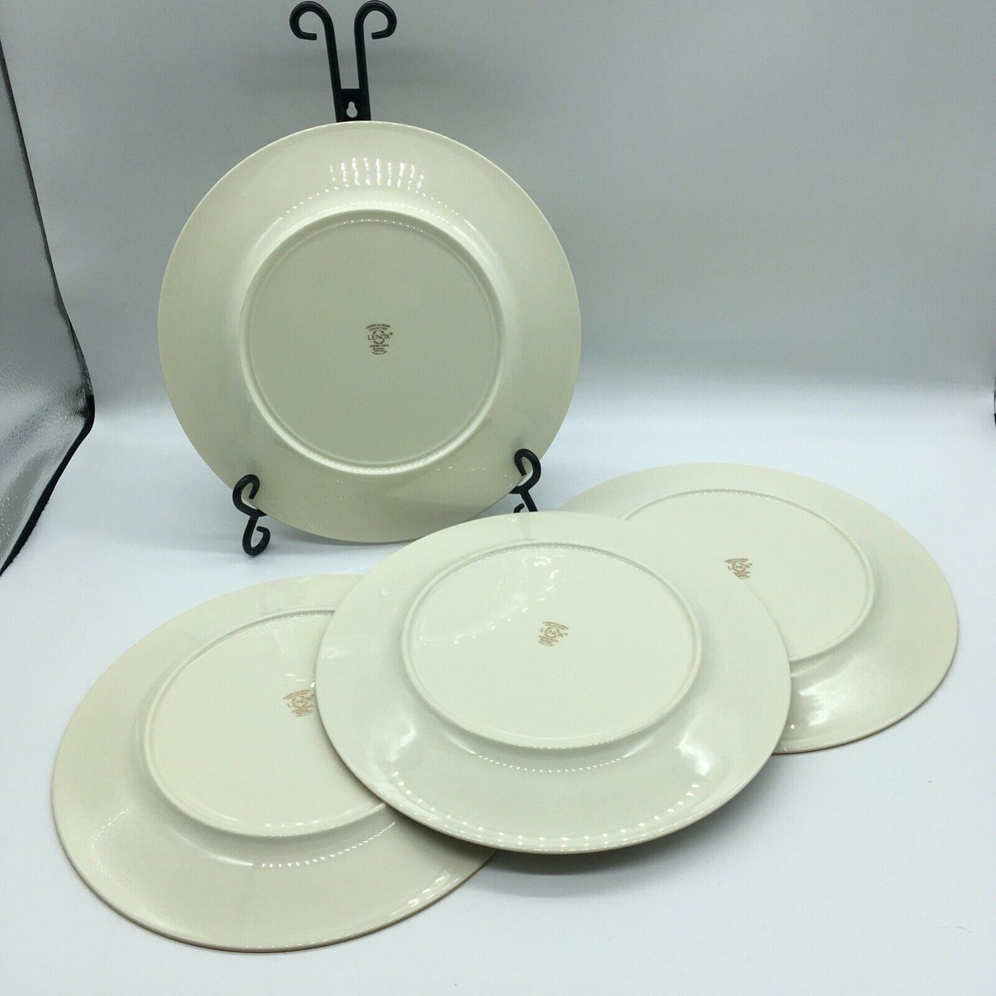Lenox Spring Vista 11" Dinner Plates Set of 4 Hand Decorated 24K Gold Retired