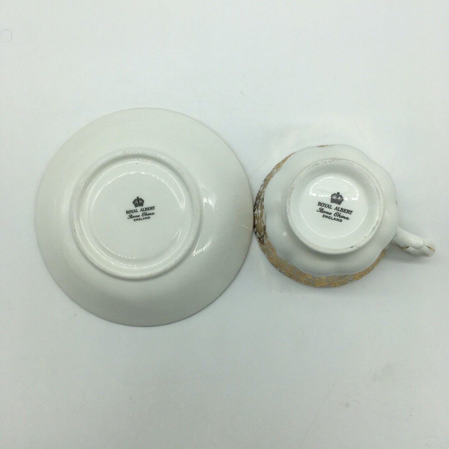 Royal Albert Mother Tea Cup Saucer Set Gold Floral Pattern England Mother's Day