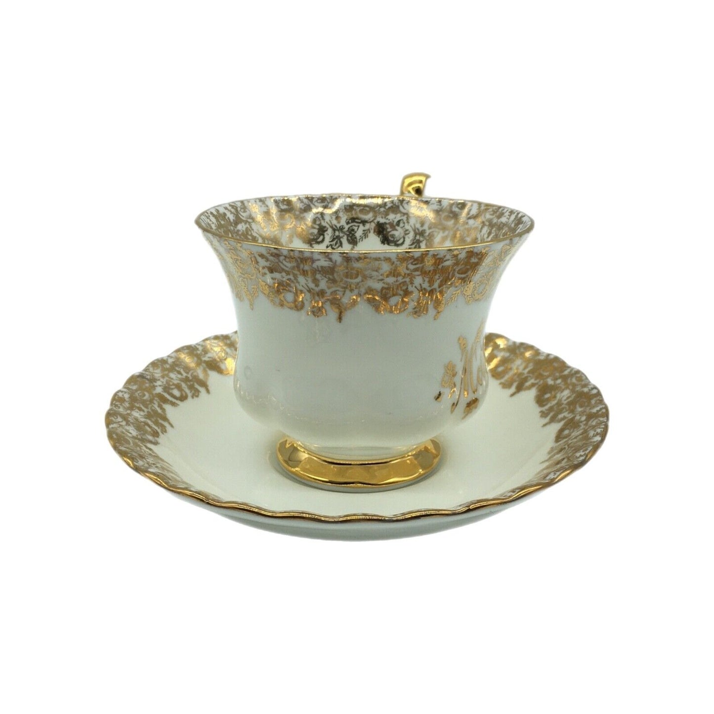 Royal Albert Mother Tea Cup Saucer Set Gold Floral Pattern England Mother's Day