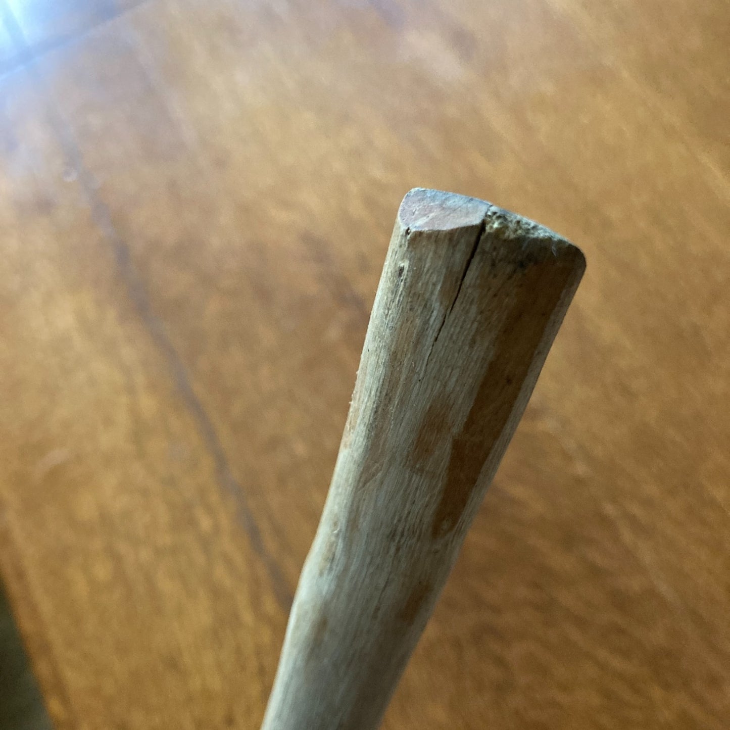 Folk Art Broom Natural Fiber Bristles Wood Handle Handcrafted Halloween Autumn
