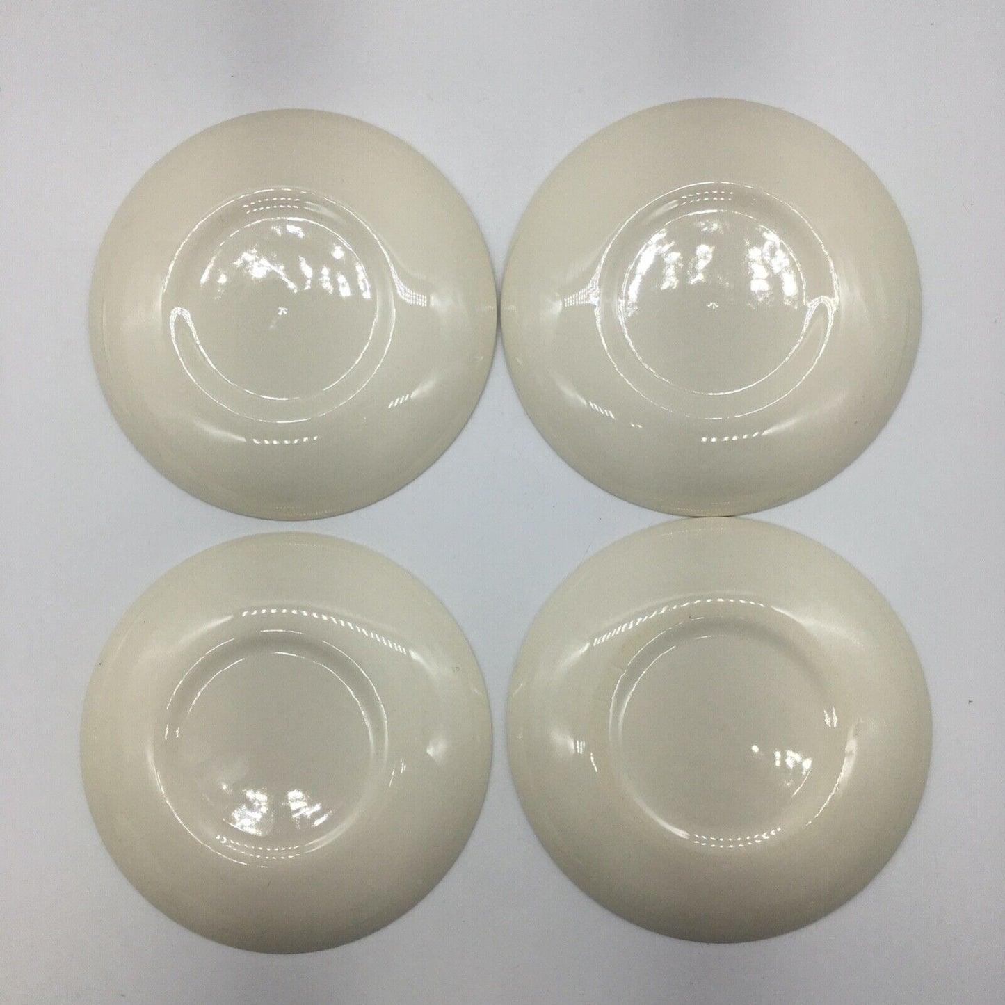 Taylor Smith & Taylor Cup & Saucer Set 4 Lemon Blossom Sage Green Interior VTG